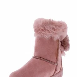 SUP Little Princess R0110km Pink Faux Fur Back Bow Kids Boot