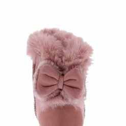 SUP Little Princess R0110km Pink Faux Fur Back Bow Kids Boot