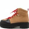 QUPID Raffi04ax Camel Suede Pu Lace Up Lug Sole Hiking Boot