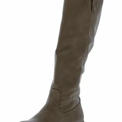 TWIN TIGER Boots Racho01kh Beige Almond Toe Knee High Riding Boot