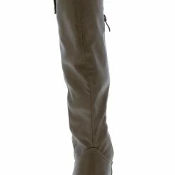 TWIN TIGER Boots Racho01kh Beige Almond Toe Knee High Riding Boot