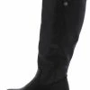 TWIN TIGER Boots Racho01kh Black Almond Toe Knee High Riding Boot