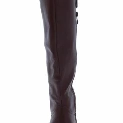 TWIN TIGER Racho01kh Red Almond Toe Knee High Riding Boot Boots
