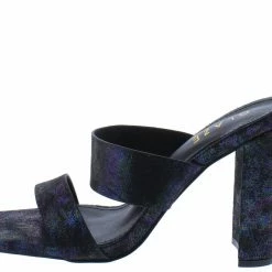 ELEGANCE What's New React1 Black Dual Strap Open Toe Tall Block Heel