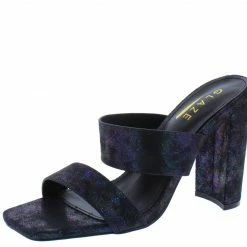 ELEGANCE What's New React1 Black Dual Strap Open Toe Tall Block Heel