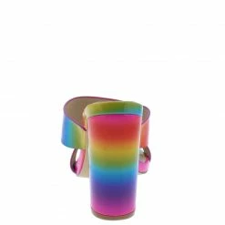 ELEGANCE What's New React1 Rainbow Dual Strap Open Toe Tall Block Heel