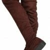 Forever Link Regan45 Brown Fitted Over The Knee Sneaker Boot Boots