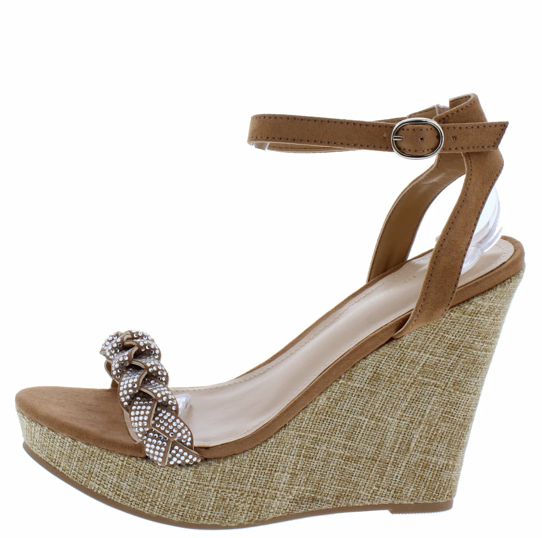 Shoe Republica Rico Taupe Embellished Braided Open Toe Platform Wedge What's New 3 Shoe Republica Rico Taupe Embellished Braided Open Toe Platform Wedge What's New