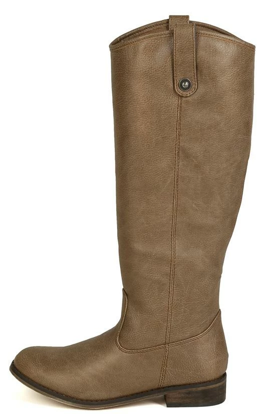 OPPO Rider18 Beige Knee High Pull Tabs Almond Toe Boot 3 OPPO Rider18 Beige Knee High Pull Tabs Almond Toe Boot
