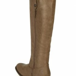 OPPO Rider18 Beige Knee High Pull Tabs Almond Toe Boot 9 OPPO Rider18 Beige Knee High Pull Tabs Almond Toe Boot