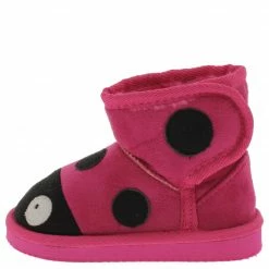DYNASTY Rossi2 Fuchsia Infant Velcro Ladybug Boot