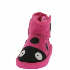 DYNASTY Rossi2 Fuchsia Infant Velcro Ladybug Boot