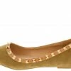 SPRINGLAND Shoes Roxana Nude Studded Pointed Toe Ballet Flat
