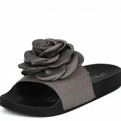 WESTWOOD Shoes Sandy05 Grey Rose Slide On Sandal