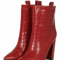 QUPID Boots Signal146x Red Crocodile Women's Boot