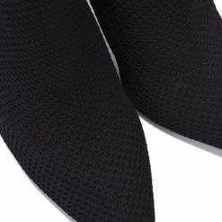 CAPE ROBBIN Sisa Black Stretch Knit Pull On Stiletto Boot What's New