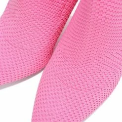 CAPE ROBBIN Sisa Pink Stretch Knit Pull On Stiletto Boot What's New