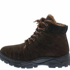 SUP What's New Sport10 Coffee Lace Up Faux Fur Lined Hiking Boot
