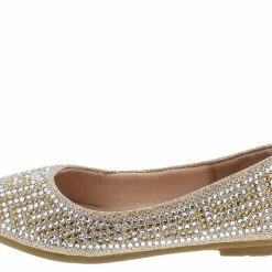 Forever Link Sabina04k Champagne Embellished Kids Ballet Flat Little Princess