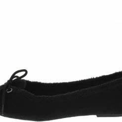 JP Sami02 Black Faux Fur Ballet Flat Shoes