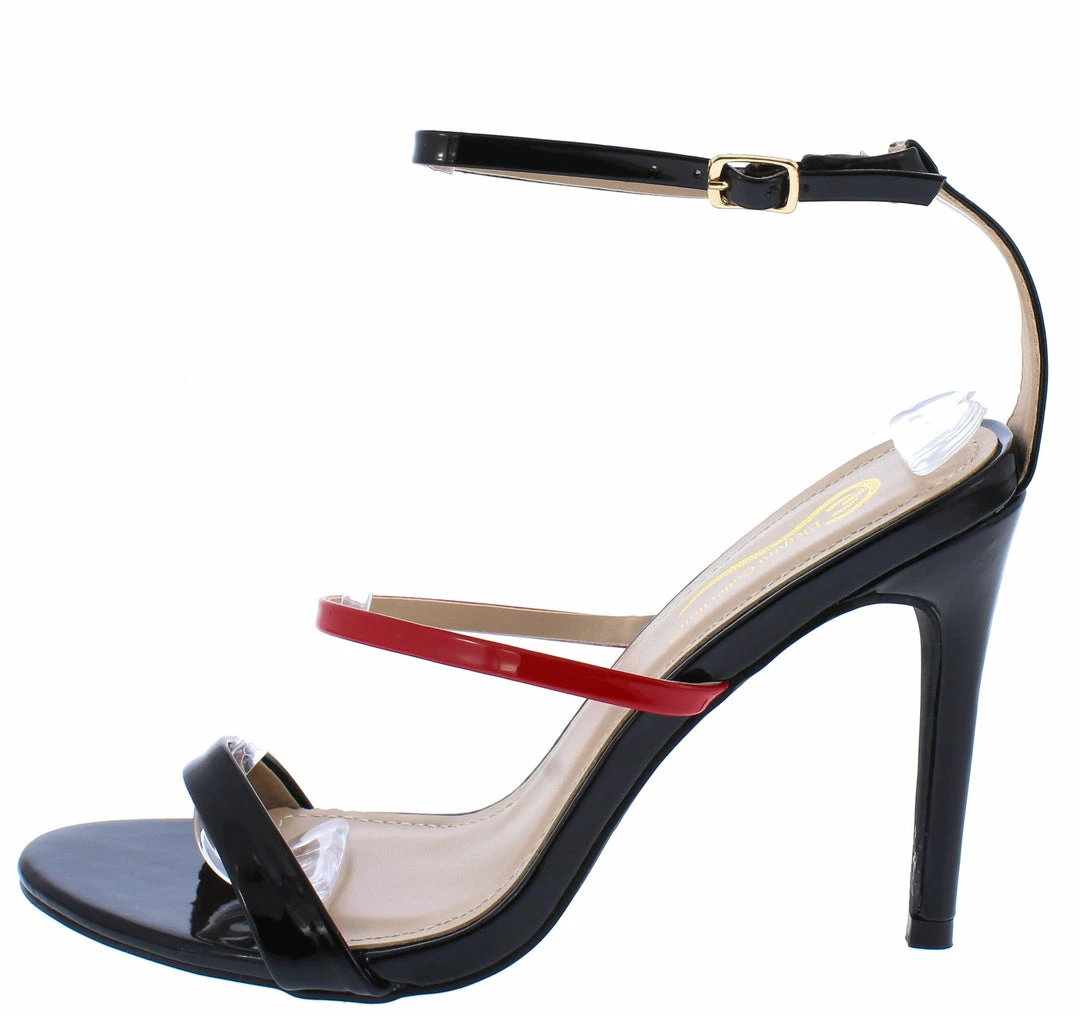 Elegant Sevilla2 Black Open Toe Anke Strap Stiletto Heel 3 Elegant Sevilla2 Black Open Toe Anke Strap Stiletto Heel