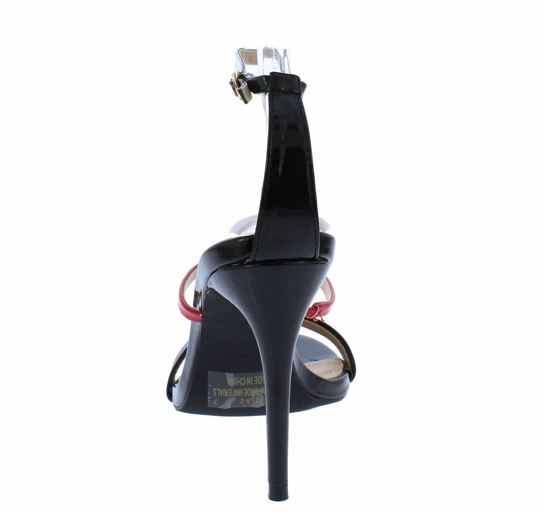 Elegant Sevilla2 Black Open Toe Anke Strap Stiletto Heel 5 Elegant Sevilla2 Black Open Toe Anke Strap Stiletto Heel