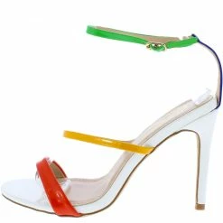 Elegant Sevilla2 White Open Toe Anke Strap Stiletto Heel What's New