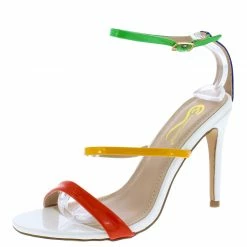 Elegant Sevilla2 White Open Toe Anke Strap Stiletto Heel What's New