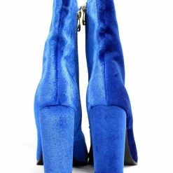 ATHENA Boots Sheila Royal Blue Almond Toe Lace Up Extended Shaft Boot