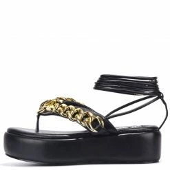 CAPE ROBBIN Angelika55 Black Women's Sandal