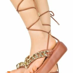 CAPE ROBBIN Angelika55 Tan Women's Sandal Shoes