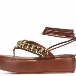 CAPE ROBBIN Angelika55 Tan Women's Sandal Shoes