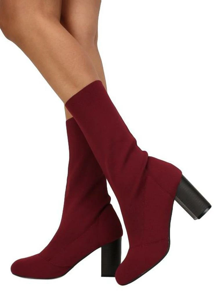 TWIN TIGER Sosa02 Wine Stretch Knit Extended Ankle Boot 3 TWIN TIGER Sosa02 Wine Stretch Knit Extended Ankle Boot