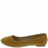 Forever Link Stacy101 Camel Round Toe Slip On Ballet Flat