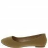 Forever Link Shoes Stacy101 Light Brown Round Toe Slip On Ballet Flat
