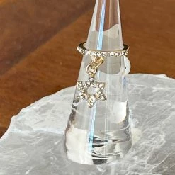 PINK TOWN USA Star Sparkle Midi Ring