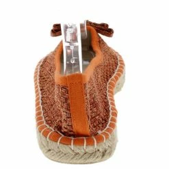 QUPID Shoes Sunshine03 Orange Bow Espadrille Rope Flat