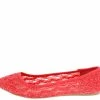 Makers Swift63 Coral Lace Slide On Flat