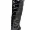 Liliana What's New Hattie079 Black Crocodile Women's Boot