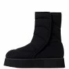 Lemonade Thickness Black Quilted Platform Boot Boots