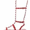 CAPE ROBBIN Thorn Red Stud Caged Open Toe Gladiator Boot Boots