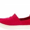 SUP Ten003 Fuchsia Woven Slip On Sneaker Flat