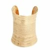 PINK TOWN USA Textured Gold Cuff Bracelet Accessories