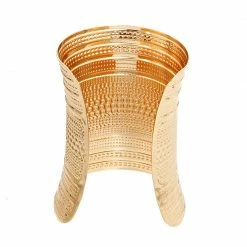 PINK TOWN USA Textured Gold Cuff Bracelet Accessories