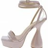 Elegant What's New Toreyy1 Nude Open Toe Ankle Wrap Strap Platform Heel