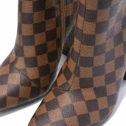 CAPE ROBBIN Boots Toni075 Brown Square Toe Block Heel Ankle Boot