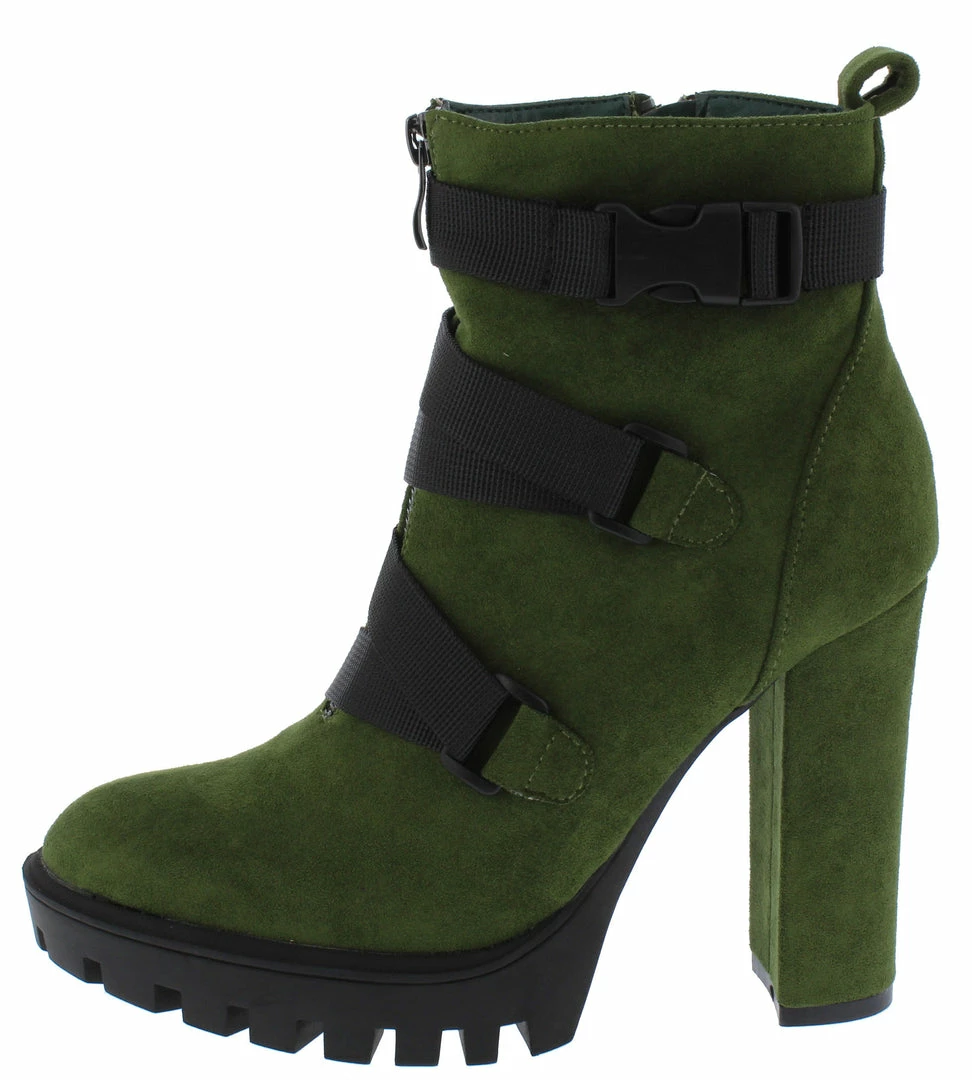 Shoe Republica Boots Vine Olive Cross Clip Strap Lug Sole Ankle Boot 3 Shoe Republica Boots Vine Olive Cross Clip Strap Lug Sole Ankle Boot