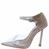 MACHI Walde Nude Pointed Toe Embellished Ankle Strap Dorsay Heel What's New