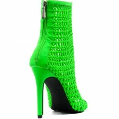 CAPE ROBBIN Weave Green Women's Boot