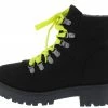 JP Boots Wildone23 Black Suede Lace Up Lug Sole Ankle Boot